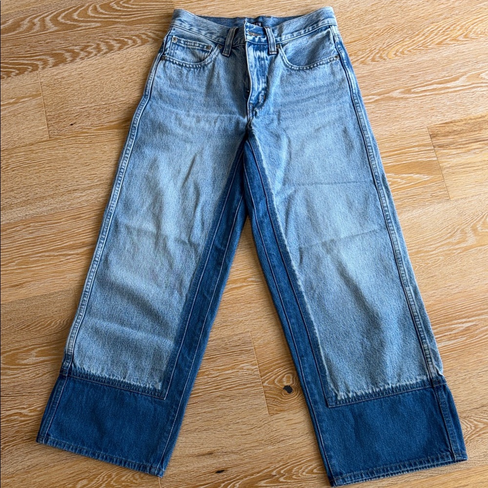 J. Crew Light Blue Two-Tone Denim Jeans